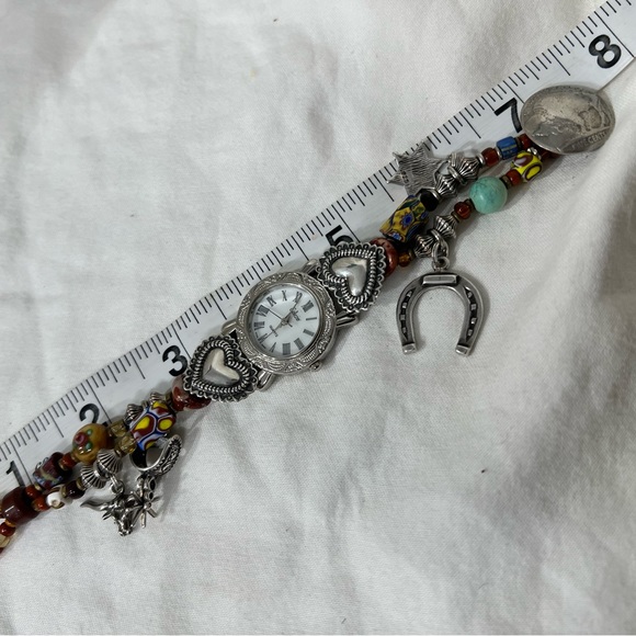 Vintage Charm Bracelet Made Using 925 Sterling Silver Charms New Batteries. - Picture 3 of 16